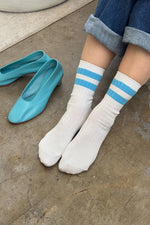 Load image into Gallery viewer, Her Socks Varsity Blue Stripe
