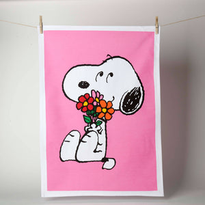 Peanuts Bloom Tea Towel