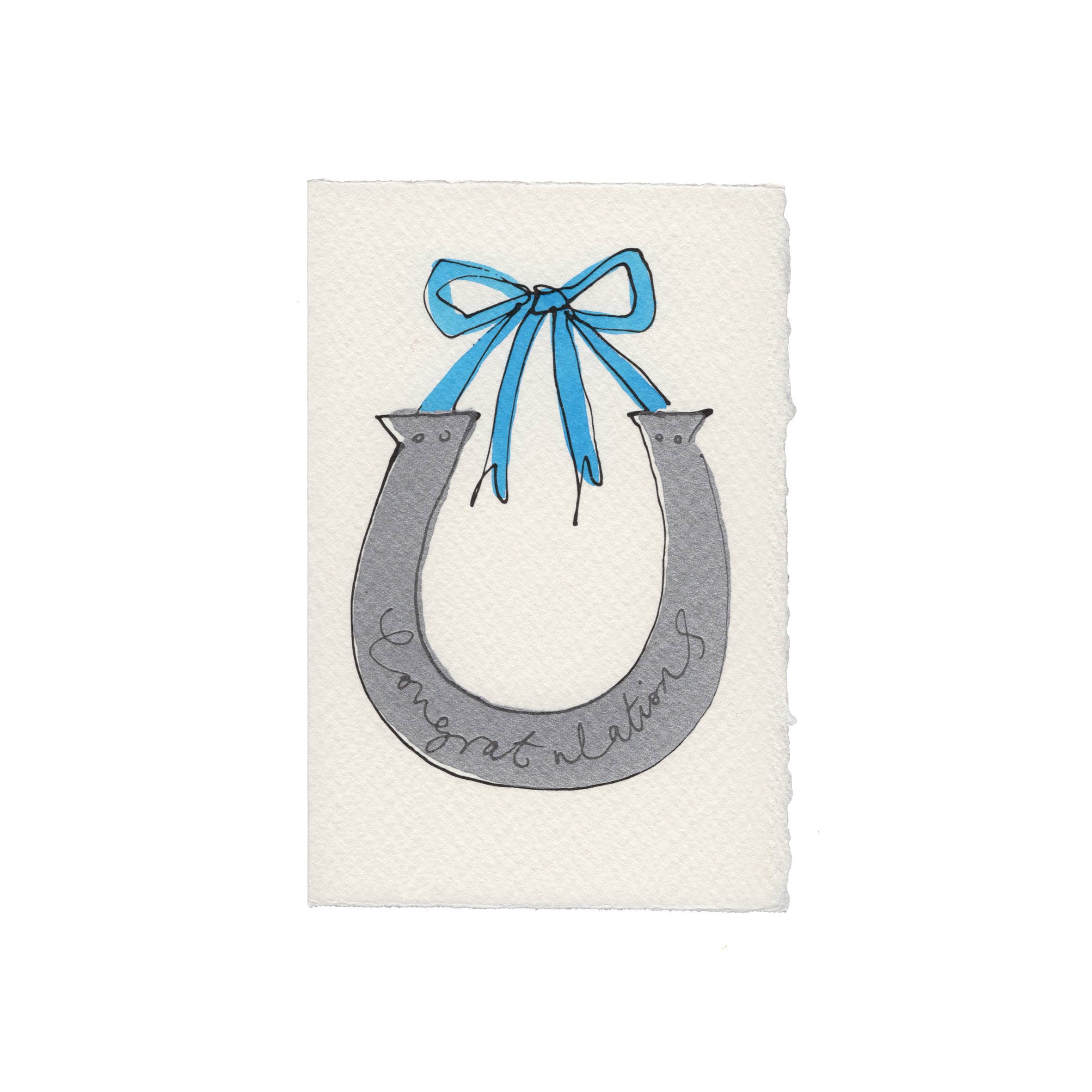 Lucky Horseshoe Congratulations Card