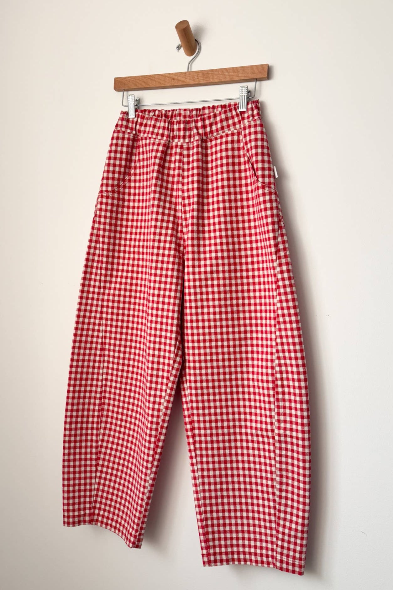 Red Gingham Arc Pants