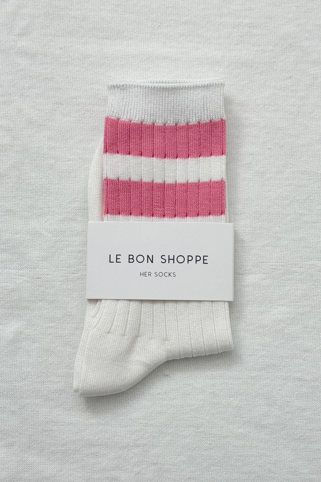 Her Socks - Varsity Pink Stripe