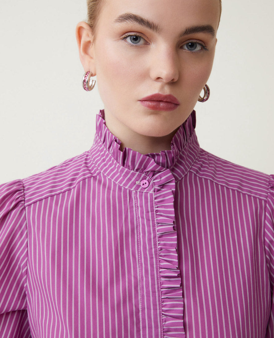 Striped Frill Shirt