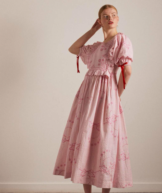 Rhea Pink Gingham Dress