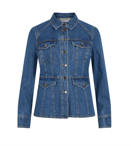 Mid Blue Denim Shirt Jacket