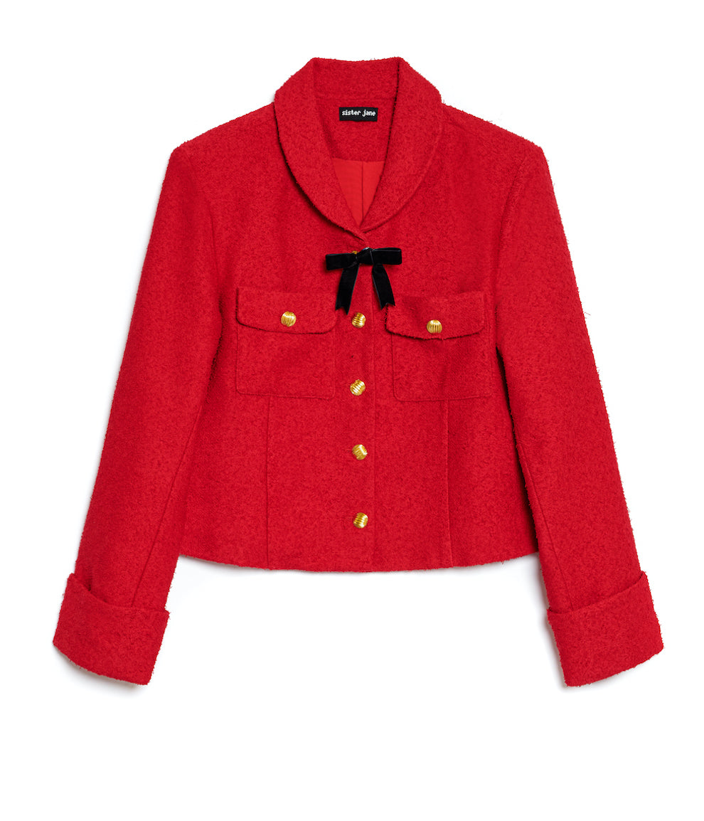 Red Boucle Jacket