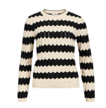 Striped Scallop Knit