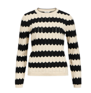 Striped Scallop Knit