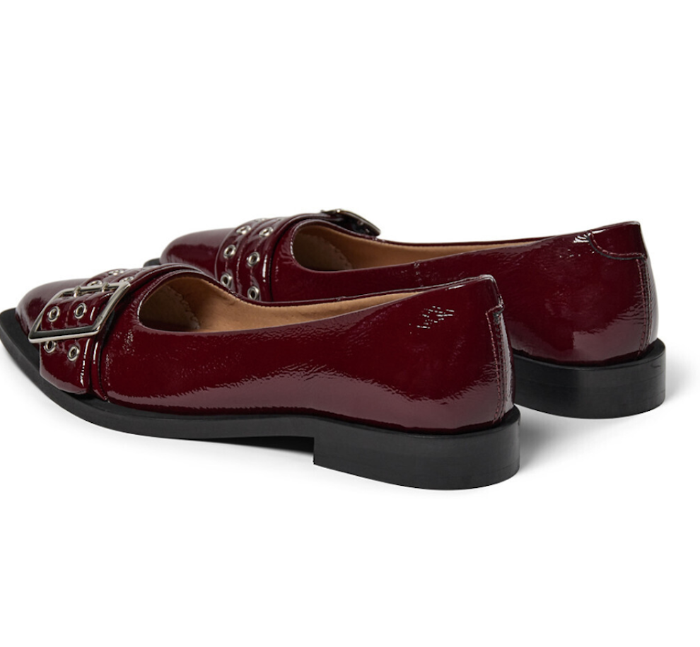 Damson Patent Ballerinas