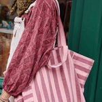 Load image into Gallery viewer, Elisa Tote Bag Burgundy/Bubblegum
