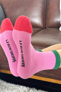 Colour Block Girlfriend Socks Rose Green