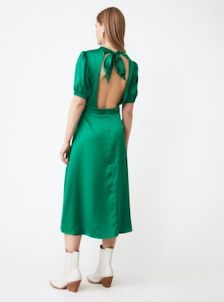 Green Satin Dress