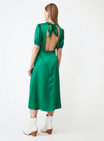 Load image into Gallery viewer, Green Satin Dress
