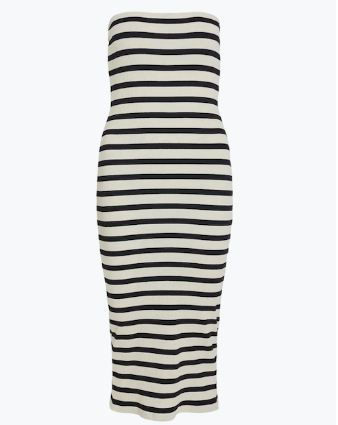 Stripe Midi Tube Dress