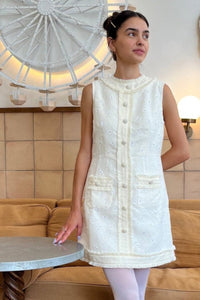 White Tweed Dress