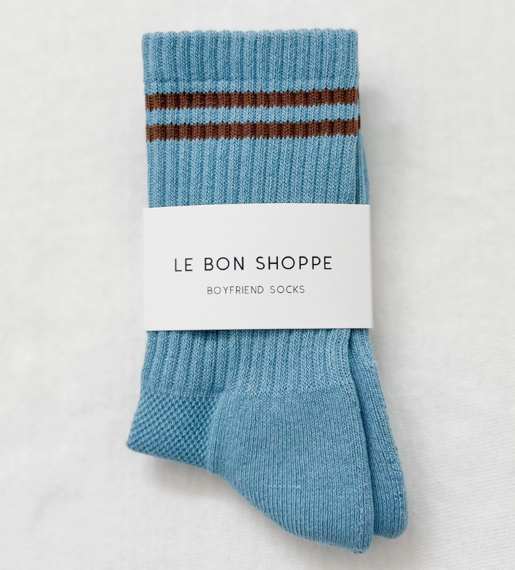 Powder Blue Boyfriend Socks