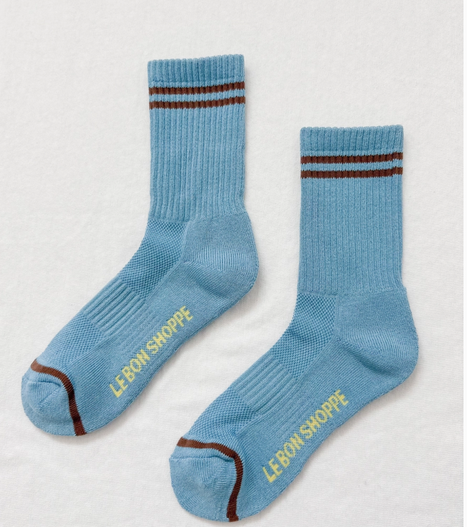 Powder Blue Boyfriend Socks