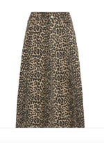 Load image into Gallery viewer, Leopard Print A Line Skirt
