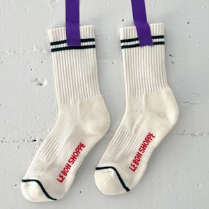 Parchment Boyfriend Socks