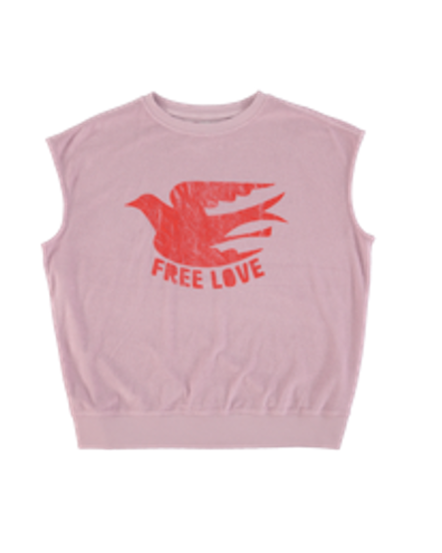 Sleeveless Sweatshirt Free Love