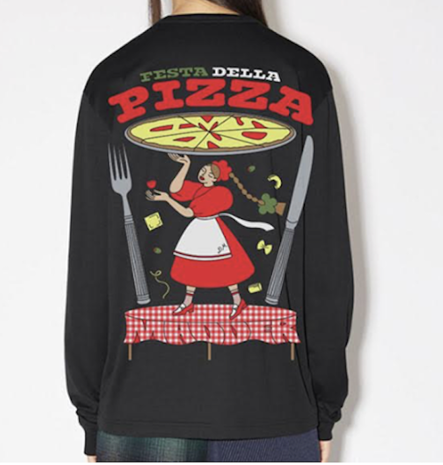 Pizza Print  long sleeve t-Shirt