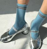 Load image into Gallery viewer, Powder Blue Boyfriend Socks
