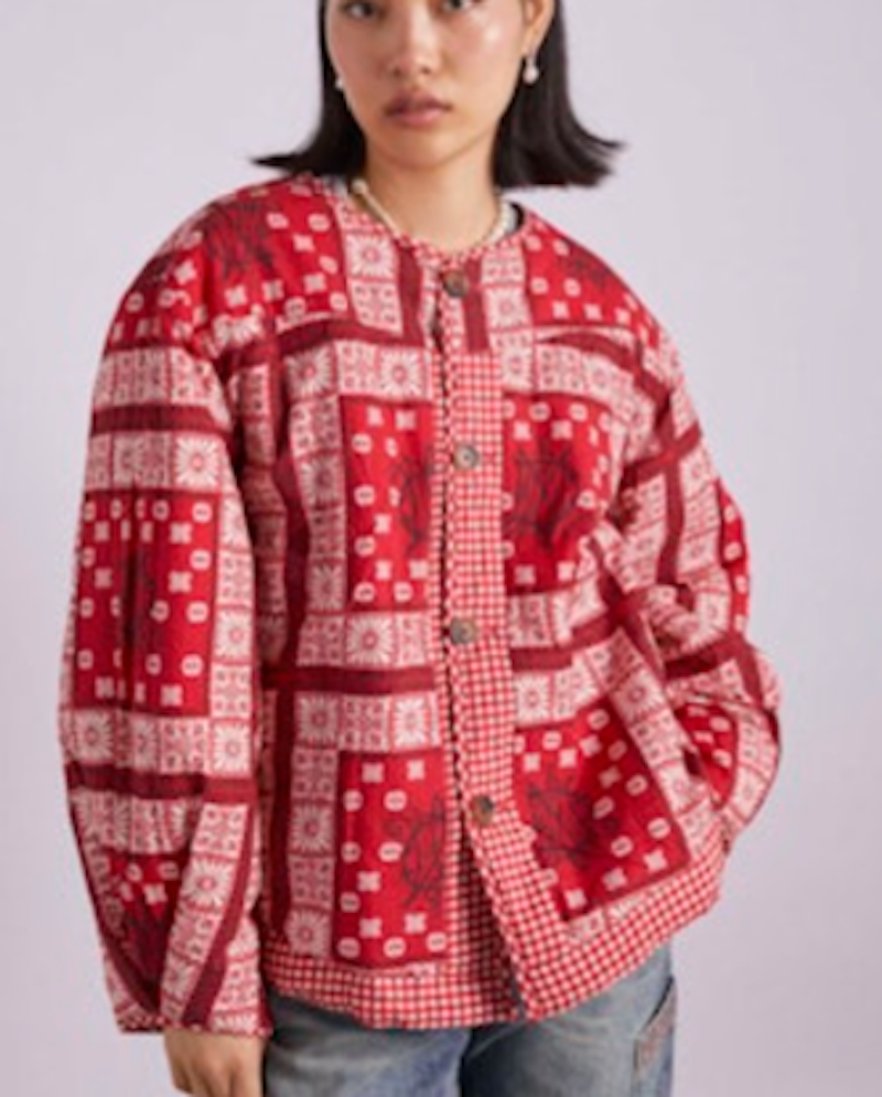 Red Patchwork Jacket