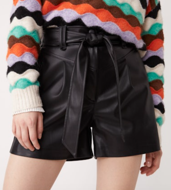 Tie Front Faux Shorts