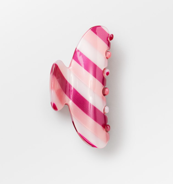 Pink Stripe Hair Claw